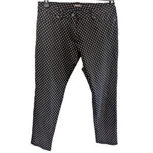 J. McLaughlin Geometric Floral Black Becca Pant Stretch Size 8